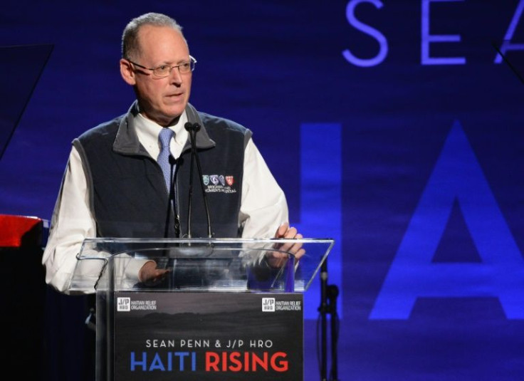 Physician and medical anthropologist Paul Farmer is seen addressing a Haiti fundraising event in Los Angeles on January 7, 2017