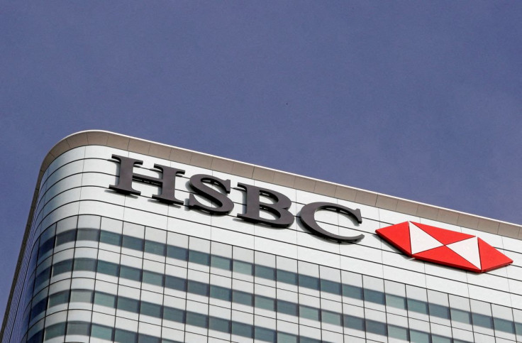 The HSBC bank logo is seen in the Canary Wharf financial district in London, Britain, March 3, 2016.