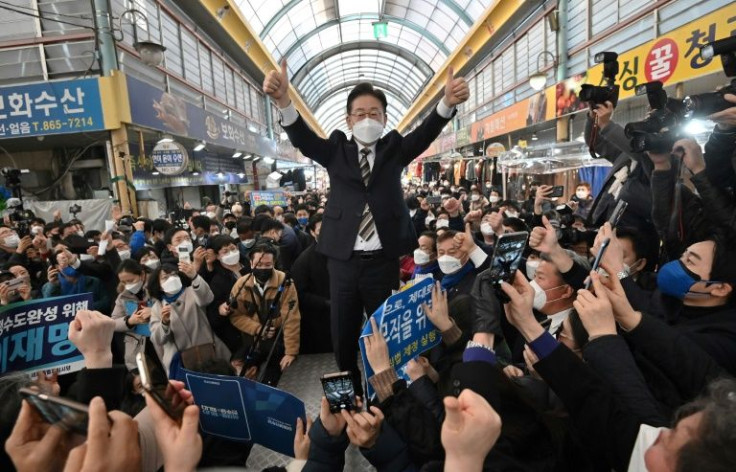 South Korean presidential candidate Lee Jae-myung is hoping his working-class credentials will convince voters he is the best man to fix inequality
