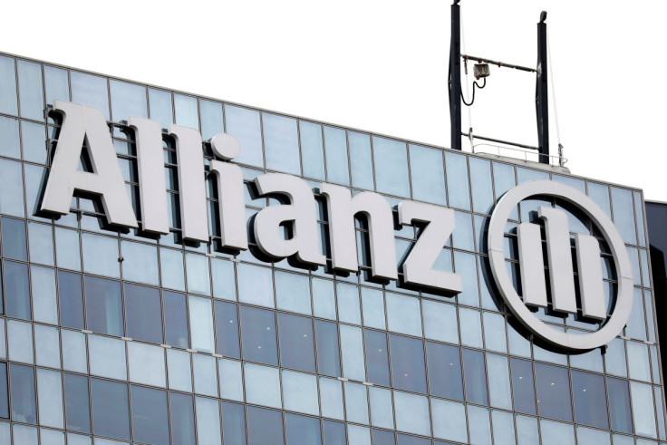 The logo of insurer Allianz SE is seen on the company building in Puteaux at the financial and business district of La Defense near Paris, outside Paris, France, May 14, 2018.