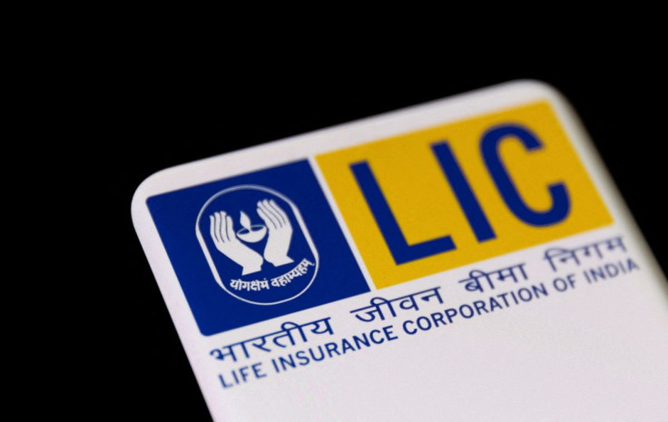 Life Insurance Corporation of India (LIC) logo is seen displayed on a smartphone in this illustration taken February 20, 2022. 
