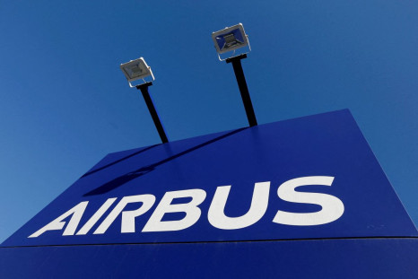 The Airbus logo pictured at the company's headquarters in Blagnac near Toulouse, France, March 20, 2019.  