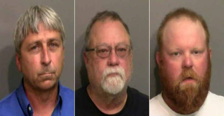 William Roderick Bryan (L), Gregory McMichael (C) and Travis McMichael (R) were convicted of hate crimes for the murder of Black jogger Ahmaud Arbery