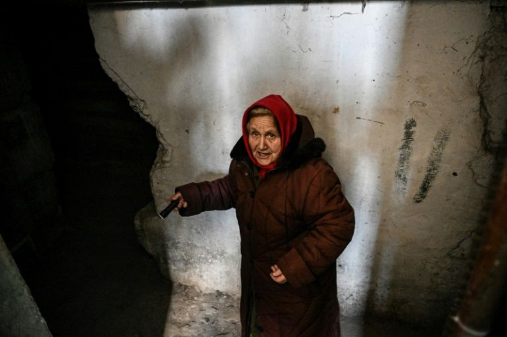 Residents such as Raisa Simanovna. 90, spend their days hiding in basements from the exploding shells
