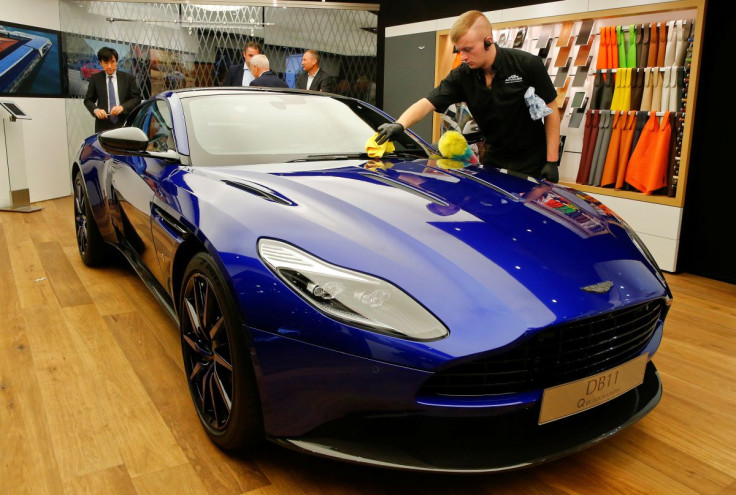 An Aston Martin DB11 car is seen during the 87th International Motor Show at Palexpo in Geneva, Switzerland, March 8, 2017. 