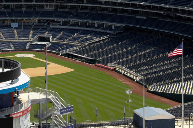 Nationals Park is seen after MLB owners reportedly approved a plan for a coronavirus-delayed baseball season in Washington