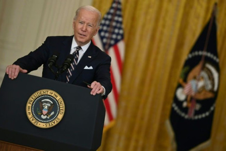 US President Joe Biden was targeted by a Republican tweet after announcing sanctions on Russia