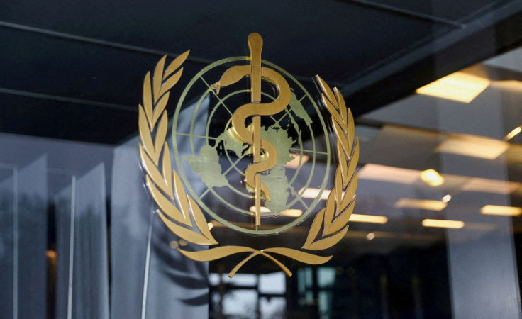 The World Health Organization logo is pictured at the entrance of the WHO building, in Geneva, Switzerland, December 20, 2021. 