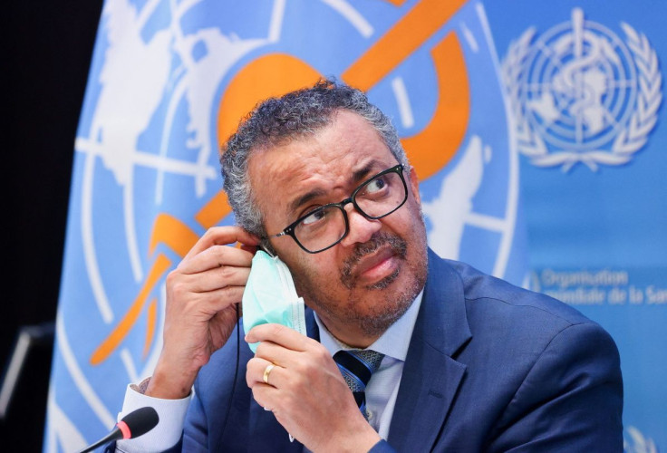 Tedros Adhanom Ghebreyesus, Director-General of the World Health Organization (WHO), attends a news conference in Geneva, Switzerland, December 20, 2021. 