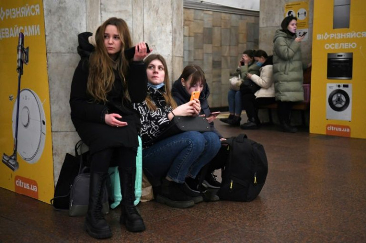 Civilians took to underground metro stations for safety in Kyiv