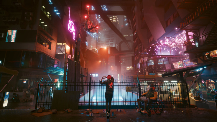 Downtown Night City in Cyberpunk 2077