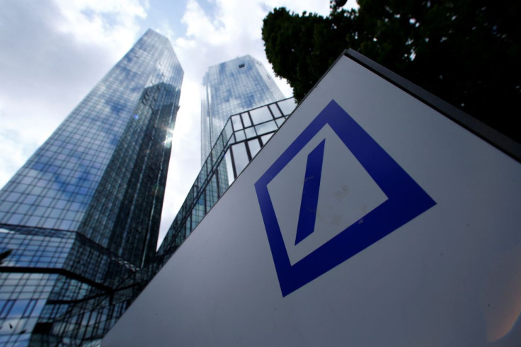 A Deutsche Bank logo adorns a wall at the company's headquarters in Frankfurt, Germany June 9, 2015. 