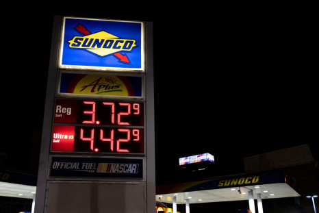 Gas prices are displayed at a Sunoco gas station after the inflation rate hit a 40-year high in January, in Philadelphia, Pennsylvania, U.S. February 19, 2022. 