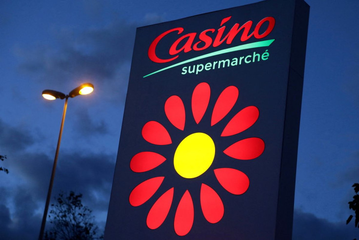 The logo of Casino supermarket is pictured in Cannes, November 9, 2019.