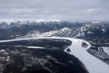 A view of the Yukon River near the Canadian border and Eagle, Alaska, U.S., March 31, 2021. 