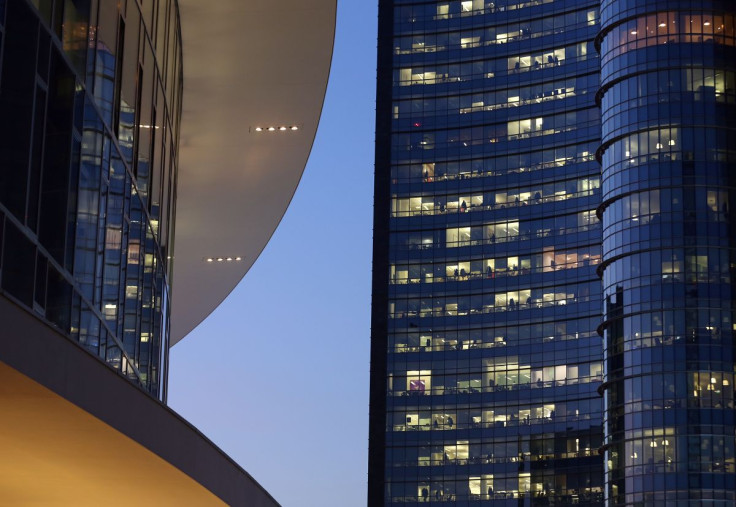 Offices are seen at the Gae Aulenti square at Porta Nuova district downtown Milan, Italy, November 20, 2017.