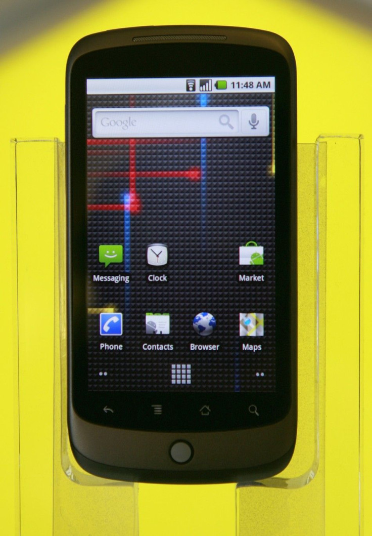 A Nexus One smartphone, the first mobile phone Google will sell directly to consumers, on display