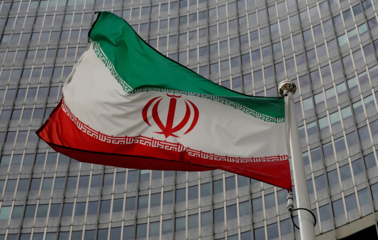An Iranian flag flutters in front of the International Atomic Energy Agency (IAEA) headquarters in Vienna, Austria, September 9, 2019.