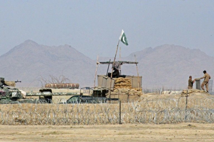 Pakistan troops guard a checkpoint at the Afghan border near Chaman, days after three people were killed in fighting between security forces from both sides