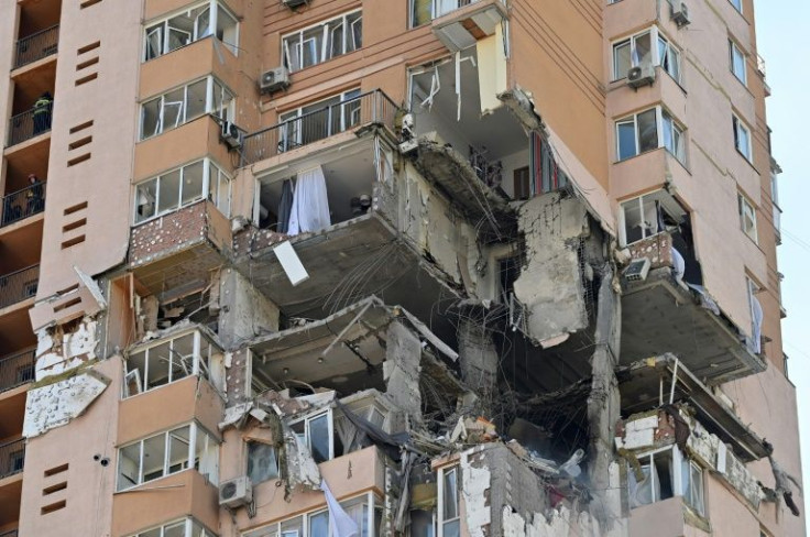 Apartment blocks were hit in early morning shelling