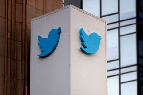 A Twitter logo is seen outside the company headquarters in San Francisco, California, U.S., January 11, 2021. 