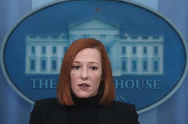 White House Press Secretary Jen Psaki holds a press briefing at the White House in Washington, U.S., February 25, 2022. 