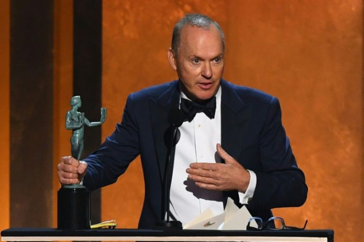 US actor Michael Keaton was one of several SAG award winners to mention the conflict in Ukraine