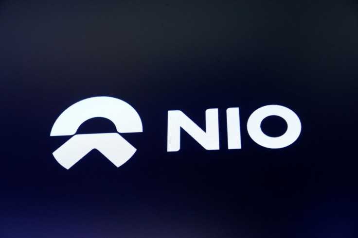 Chinese electric vehicle start-up Nio Inc. company logo is on display on its initial public offering (IPO) day at the NYSE in New York, U.S., September 12, 2018.