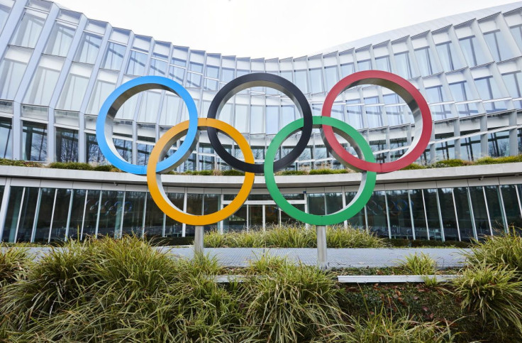 The Olympic rings are pictured in front of the International Olympic Committee (IOC) headquarters in Lausanne, Switzerland, December 7, 2021.