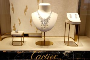 High-end jewellery is displayed at a Cartier store on Place Vendome in Paris, France, July 2, 2019.  