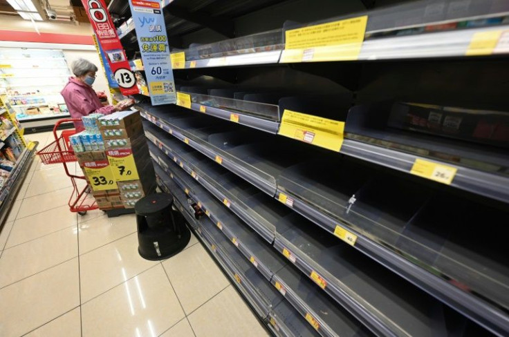 Hong Kongers are trouble finding a variety of items including meat, vegetabes, frozen foods, noodles, paracetemol and testing kits