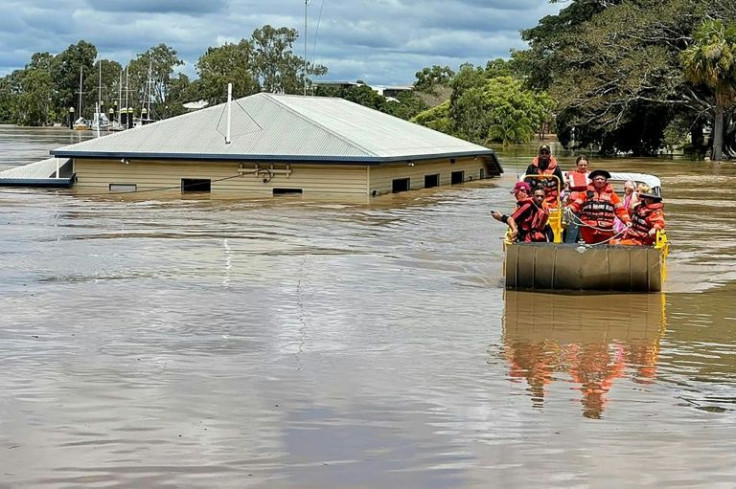 Flood warnings were in effect for dozens of areas across the states of Queensland and New South Wales, where a week-long "rain bomb" has dumped a metre of water