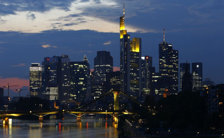 File photo of the skyline of the banking district in Frankfurt, September 18, 2014. 
