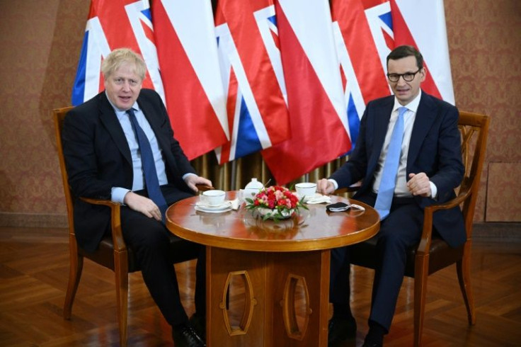 British Prime Minister Boris Johnson flew to Warsaw to meet his Polish counterpart Mateusz Morawiecki