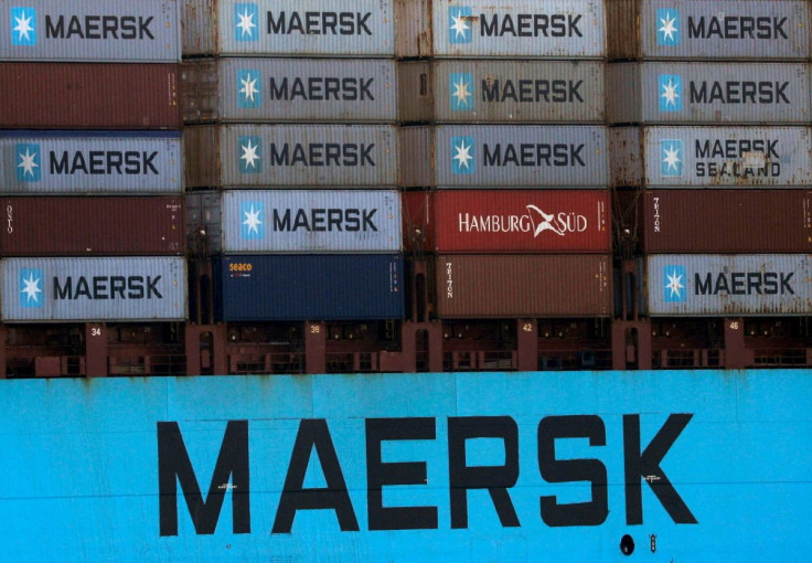 Shipping containers are transported on a Maersk Line vessel through the Suez Canal in Ismailia, Egypt July 7, 2021.