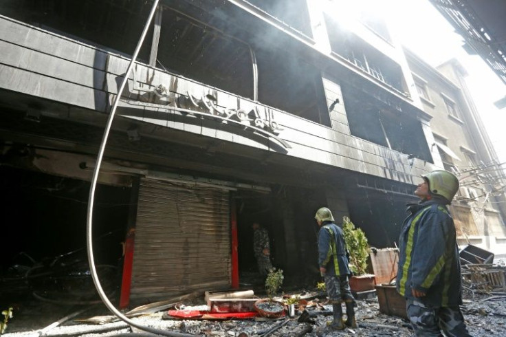 The fire at the mall in Damascus broke out in the early hours of Tuesday morning, and took firefighters some four hours to extinguish