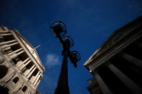 A general view shows the Bank of England and the and the Royal Exchange Building in London, Britain, December 17, 2020. 