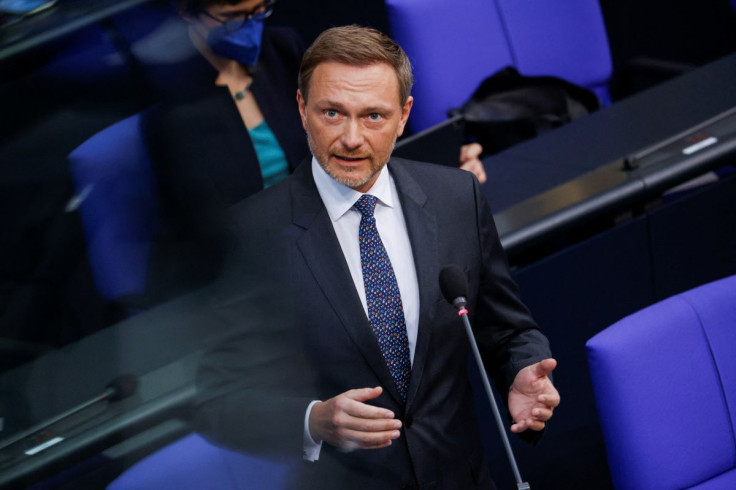 German Finance Minister Christian Lindner answers questions during a plenary session of the lower house of parliament, the Bundestag in Berlin,Germany February 16, 2022.