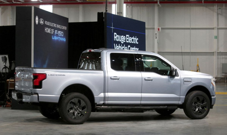A Ford all-electric F-150 Lightning truck prototype is seen at the Rouge Electric Vehicle Center in Dearborn, Michigan, U.S. September 16, 2021   