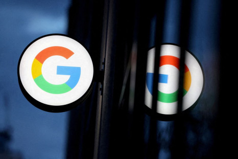 The logo for Google is seen at the Google Store Chelsea in Manhattan, New York City, U.S., November 17, 2021. 