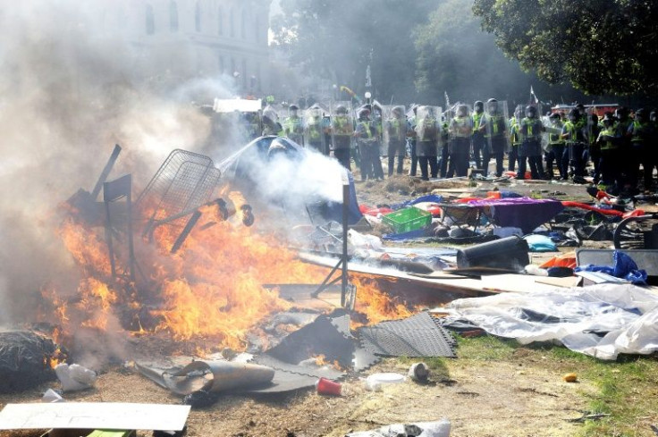 Residents have complained about being abused by protesters for wearing masks, while schools and businesses close to the camp had closed for safety reasons
