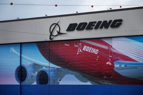 A Boeing logo is seen at the company's facility in Everett after it was announced that their 777X model will make its first test flight later in the week in Everett, Washington, U.S. January 21, 2020.  