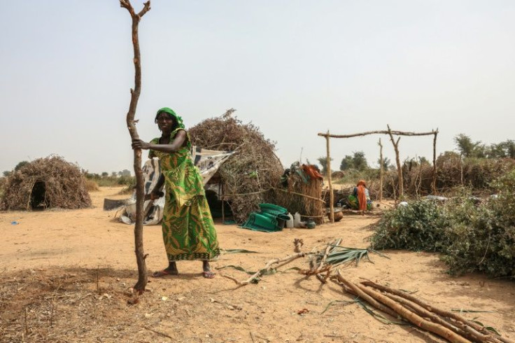 A woman starts building a shelter in Bogo