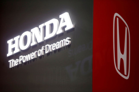 The Honda logo is displayed at the 89th Geneva International Motor Show in Geneva, Switzerland, March 5, 2019. 