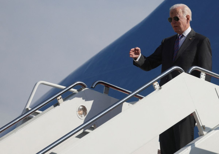 U.S. President Joe Biden boards Air Force One at Joint Base Andrews for travel to Superior, Wisconsin, in Maryland, U.S. March 2, 2022. 