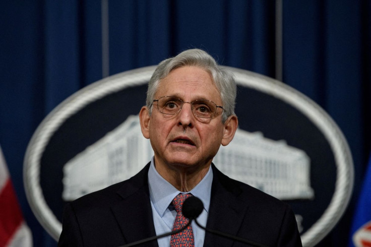 U.S. Attorney General Merrick Garland speaks to the press at the Justice Department after all three defendants were found guilty of federal hate crimes for murder of a young Black man, Ahmaud Arbrey in Washington, DC, U.S., February 22, 2022. Nicholas Kam