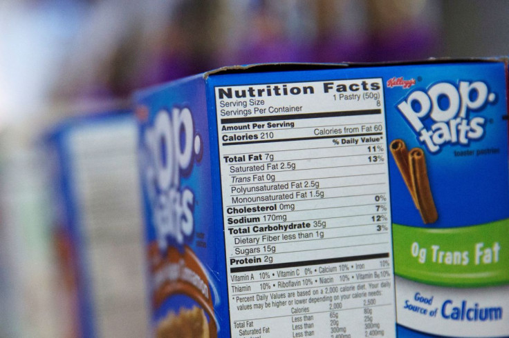 The Nutrition Facts label is seen on a box of Pop Tarts at a store in New York February 27, 2014.. 
