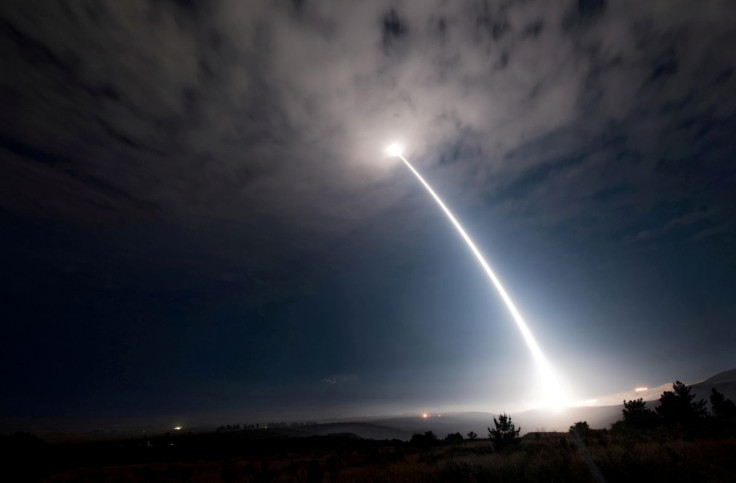 An unarmed Minuteman III intercontinental ballistic missile launches during an operational test at 2:10 a.m. Pacific Daylight Time at Vandenberg Air Force Base, California, U.S., August 2, 2017.   U.S. Air Force/Senior Airman Ian Dudley/Handout via 