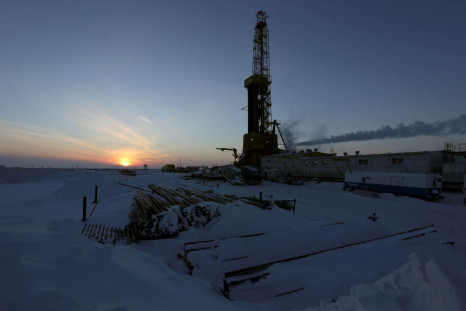 A view shows an oil derrick at Vankorskoye oil field owned by Rosneft company north of the Russian Siberian city of Krasnoyarsk March 25, 2015. 