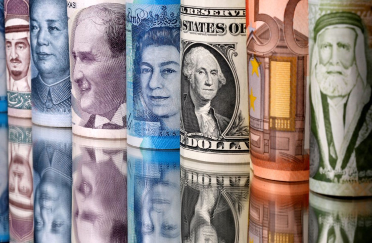 Saudi riyal, yuan, Turkish lira, pound, U.S. dollar, euro and Jordanian dinar banknotes are seen in this illustration taken January 6, 2020. 